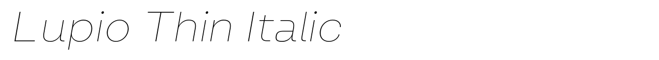 Lupio Thin Italic